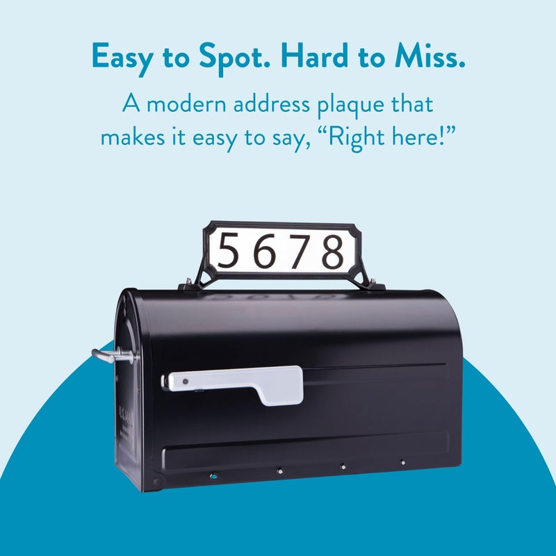 Architectural Mailboxes 3460B Manhattan Address Plaque, Small, Black - Image 3